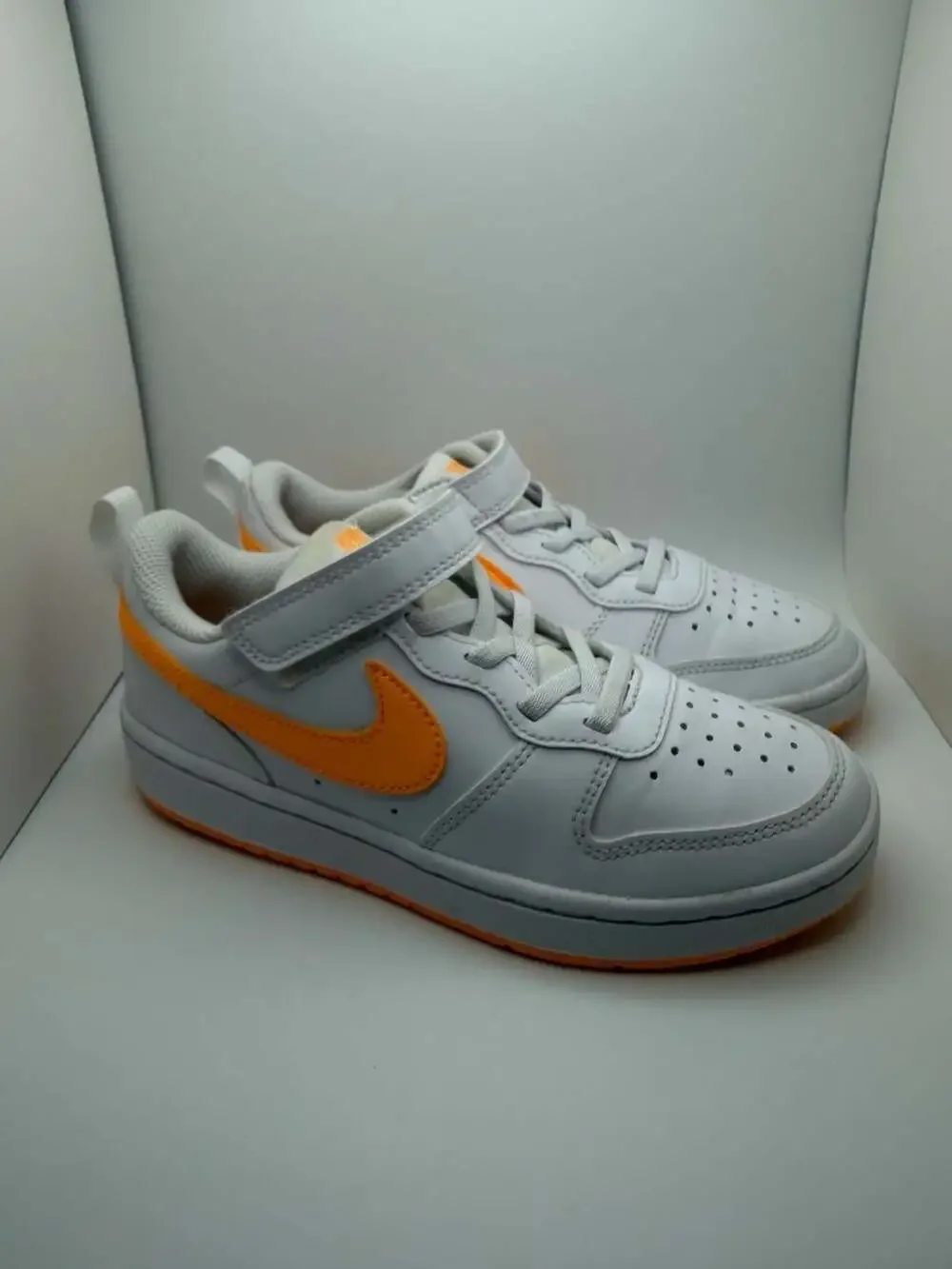 Nike Court Borough Low Recraft Kids' Casual Sneakers White/Orange